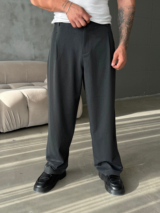 Füme Gramajlı Kore Kalıp Kumaş Pantalon KN4600