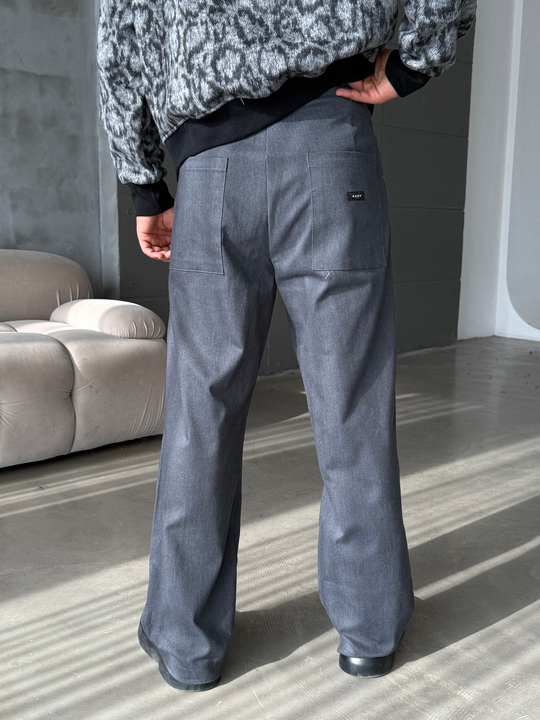 Füme Kalın Tok Kumaş Kore Kalıp Pantalon 5603 KN