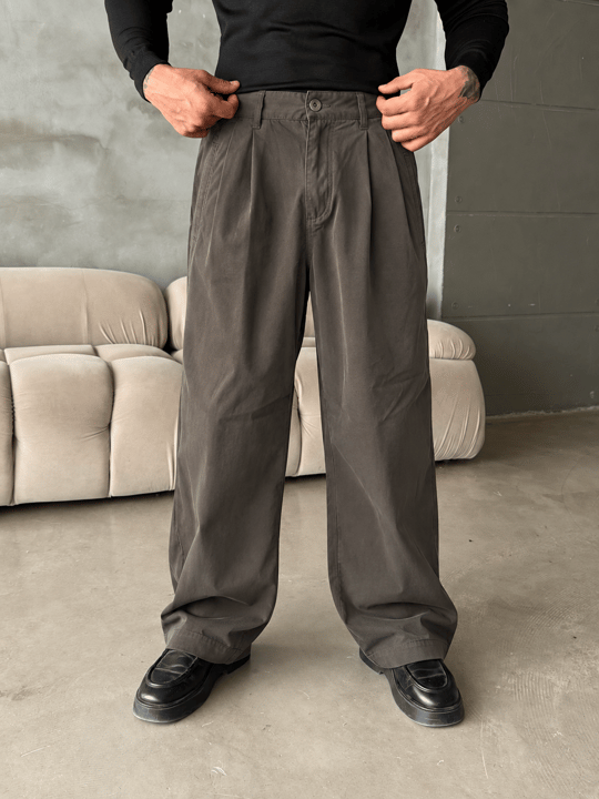 Haki Gabardin Balon Kalıp Pantalon BRR 40205