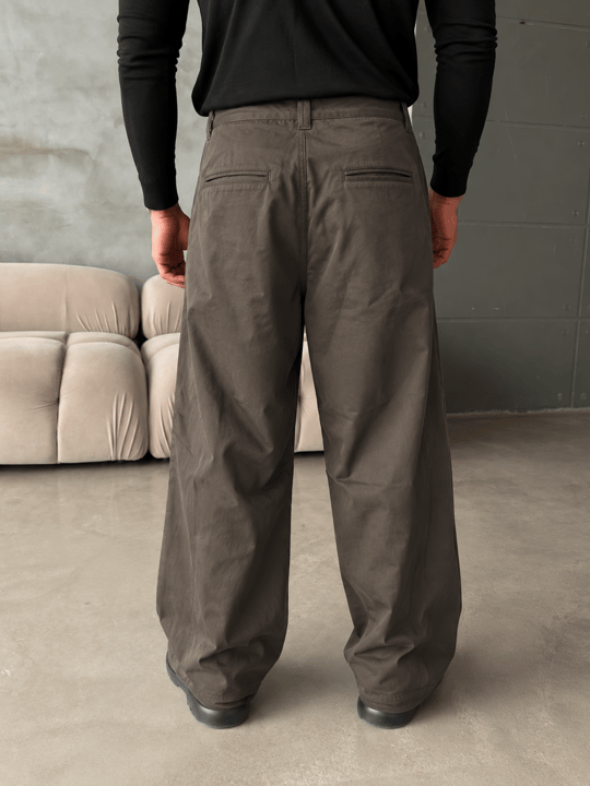 Haki Gabardin Balon Kalıp Pantalon BRR 40205