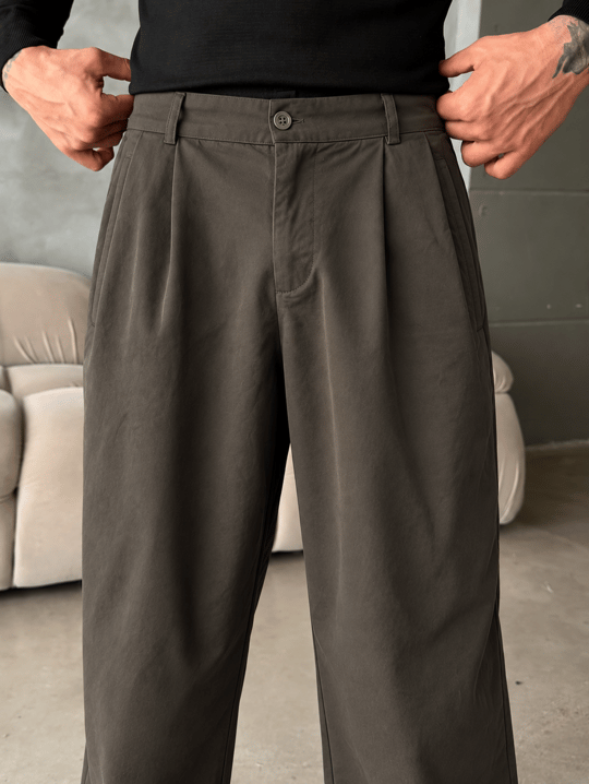 Haki Gabardin Balon Kalıp Pantalon BRR 40205