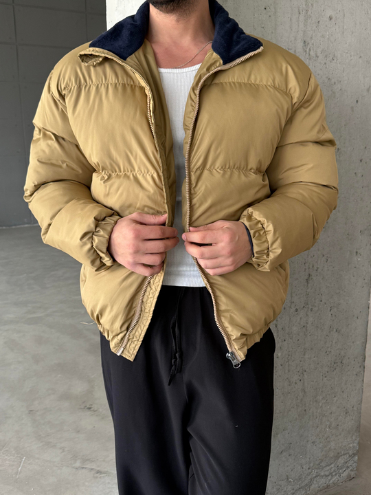 Camel Şişme Boyun Kadife Mont LNS 639