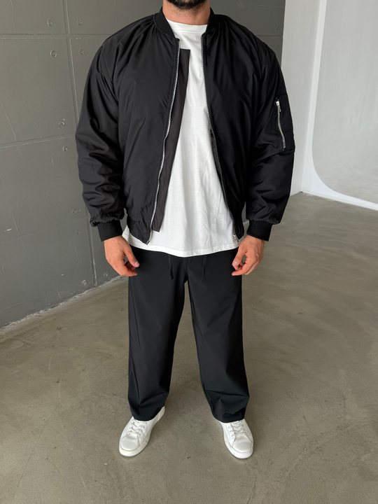 Siyah Bomber Basic Astarlı Mont TB
