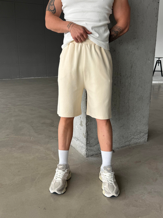 Bej Basic Bol Pamuk Şort SC