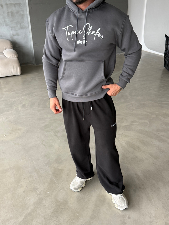 Boyamagri Kangru Kapşonlu Thug 3 İplik Hoodie Model 14