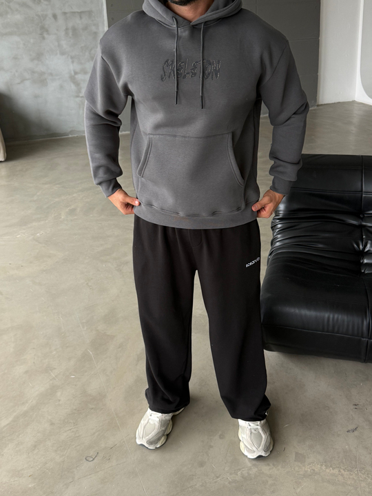 Boyamagri Kanguru Skeleton 3 İplik Hoodie Model 24