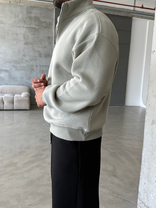 Boyamagri SC Core Üç İplik Yarım Zip Sweatshirt