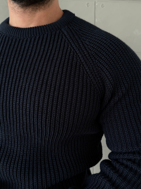 Lacivert Bisiklet Yaka Basic Reglan Kazak SNZ 7235