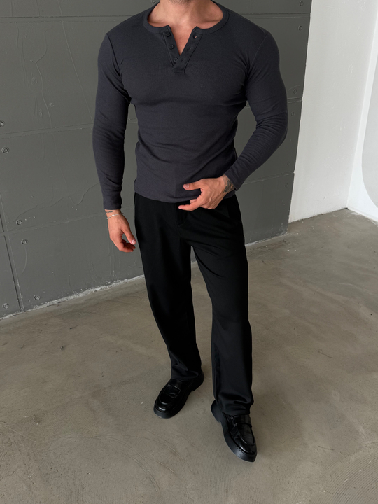 Füme Henley Yaka Uzun Kol SC 10