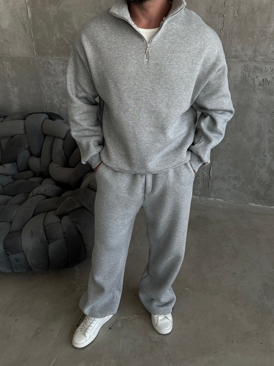 Grimelanj SC Core Üç İplik Yarım Zip Sweatshirt