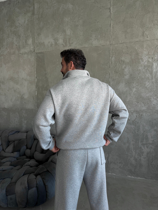 Grimelanj SC Core Üç İplik Yarım Zip Sweatshirt