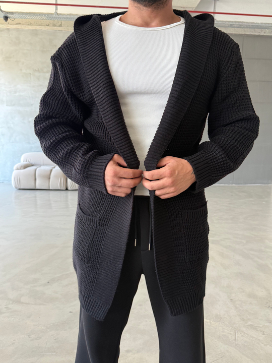 Siyah Örgü Panço SNZ 7301