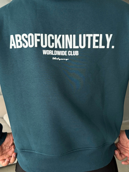 Zümrüt Abso Baskılı Boxy Fit 3 İplik Sweatshirt RSP 5010