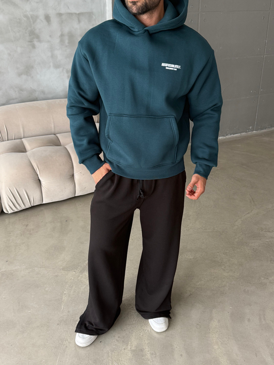 Zümrüt Abso Baskılı Boxy Fit 3 İplik Sweatshirt RSP 5010