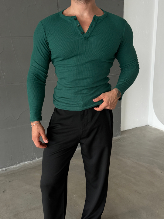 Zümrüt Henley Yaka Uzun Kol SC 10