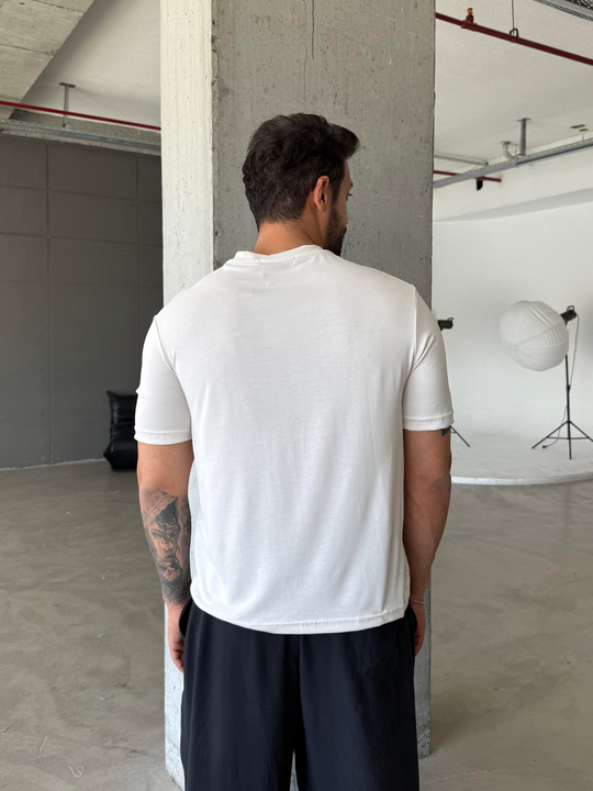 Bej Yumuşak Doku Slim Fit Süprem Tişört PNC 8167