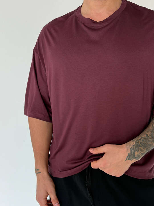 Bordo Oysho Suprem Bol T-SHİRT PNC 8150