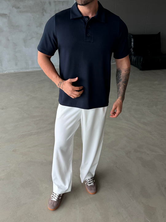 Lacivert Premium Pike Polo Yaka Antioch 9446