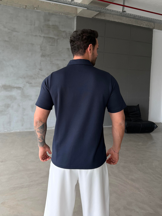 Lacivert Premium Pike Polo Yaka Antioch 9446