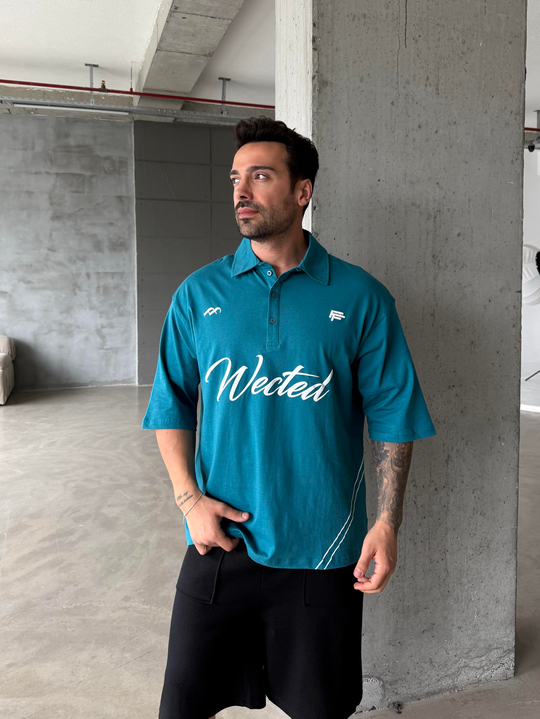 Mavi Wected Baskılı Polo Yaka T-SHİRT RP