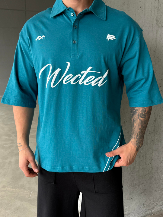 Mavi Wected Baskılı Polo Yaka T-SHİRT RP