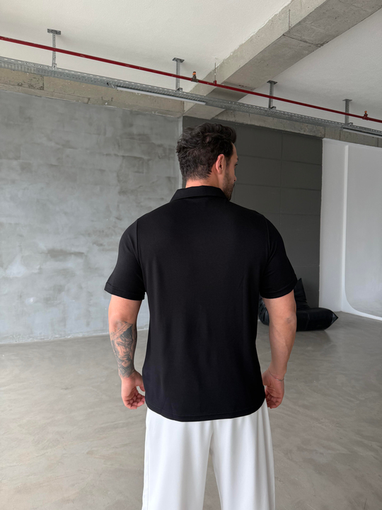 Siyah Premium Pike Polo Yaka Antioch 9446