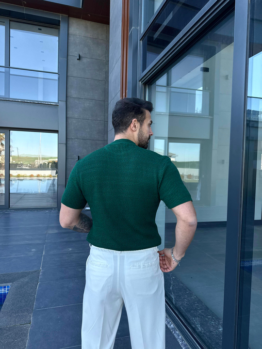 Zümrüt Çelik Pamuk Triko Slim Fit SNZ 7281