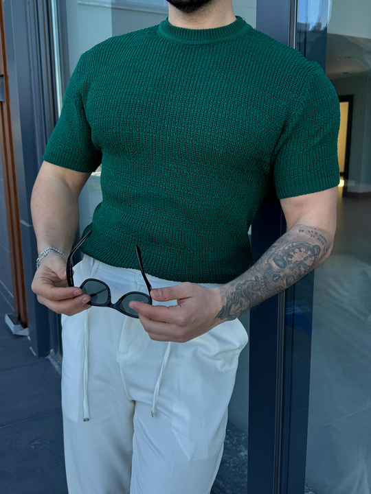 Zümrüt Çelik Pamuk Triko Slim Fit SNZ 7281