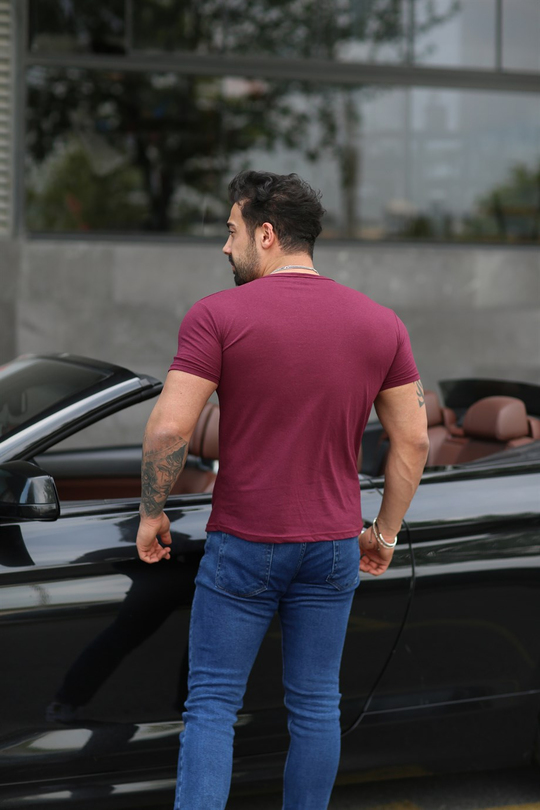 BASİC TSHİRTLERBordo Basic T-SHİRT