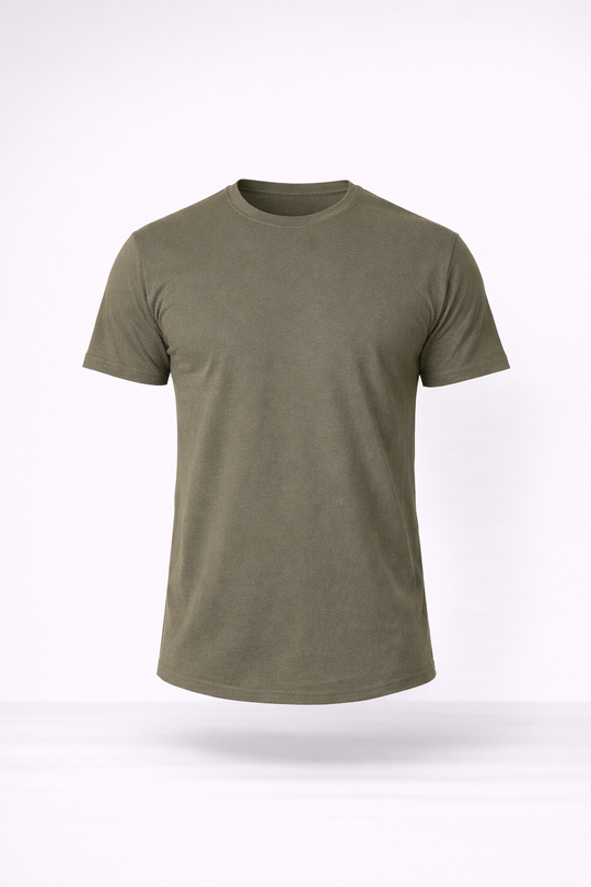 BASİC TSHİRTLERHaki Haki Slim Fit Basic T-SHİRT TB