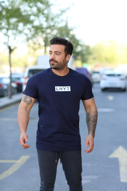 BASİC TSHİRTLERLacivert LHYT Baskılı Basic T-SHİRT