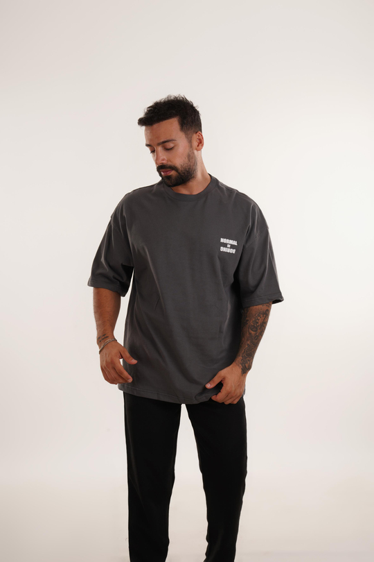 BASKILI TSHİRT MODELLERİFüme Normal İs Boring Baskılı Oversize T-SHIRT VMS 40680