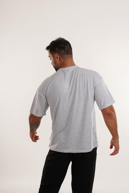 BASKILI TSHİRT MODELLERİMavi Hırçıl Desenli Bisiklet Yaka Oversize T-SHİRT VMS 30515