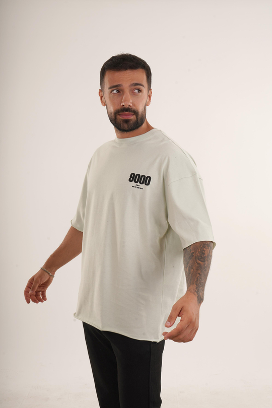 BASKILI TSHİRT MODELLERİSuyeşili Yüksek Kalite 9000 Years Baskılı Oversize T-SHİRT VMS 40706