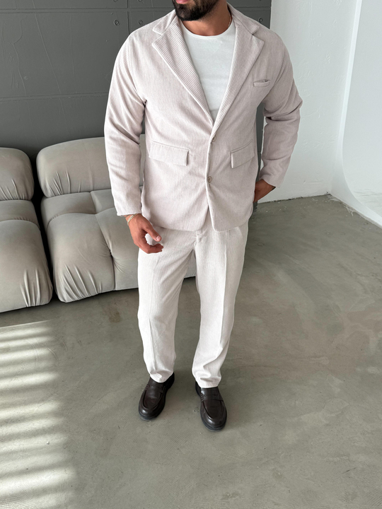 CEKETBej Kadife Oversize Takım  SNZ K5020
