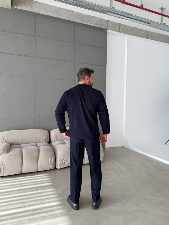 CEKETLacivert Kadife Oversize Takım  SNZ K5020