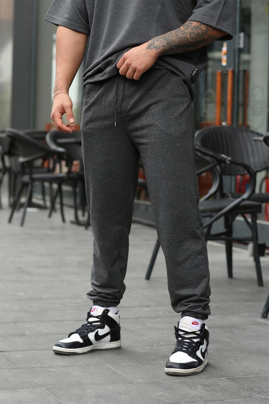 EŞOFMAN ALTI & JOGGERAntrasit 2 İplik Oversize Kelepçe Paça Eşofman SC