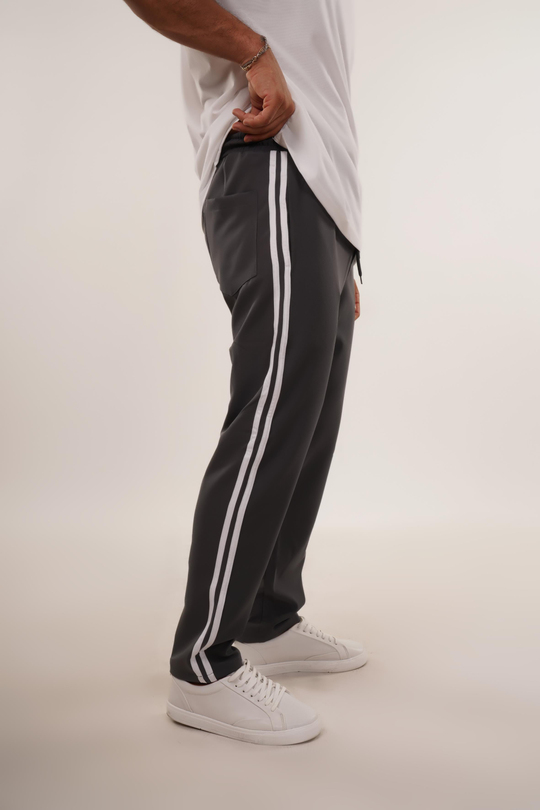 EŞOFMAN ALTI & JOGGERFüme Dokuma Kumaş Yandan Çift Çizgi Baggy Pant. KNG