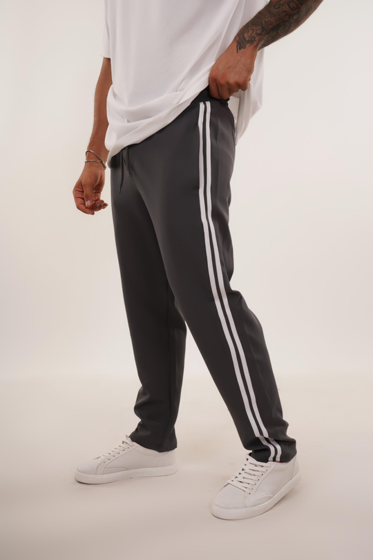 EŞOFMAN ALTI & JOGGERFüme Dokuma Kumaş Yandan Çift Çizgi Baggy Pant. KNG