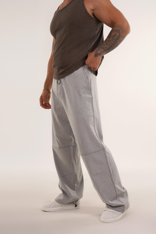 EŞOFMAN ALTI & JOGGERGri Yüksek Kalite Dikiş Detaylı Baggy Pant. VMS 30966