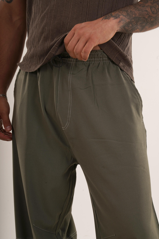EŞOFMAN ALTI & JOGGERHaki Yüksek Kalite Dikiş Detaylı Baggy Pant. VMS 30966