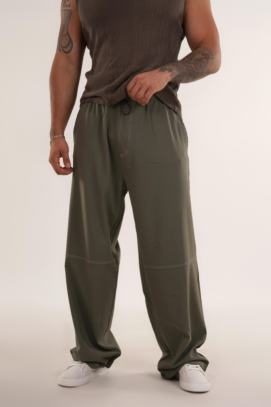EŞOFMAN ALTI & JOGGERHaki Yüksek Kalite Dikiş Detaylı Baggy Pant. VMS 30966