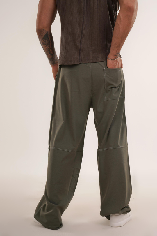 EŞOFMAN ALTI & JOGGERHaki Yüksek Kalite Dikiş Detaylı Baggy Pant. VMS 30966