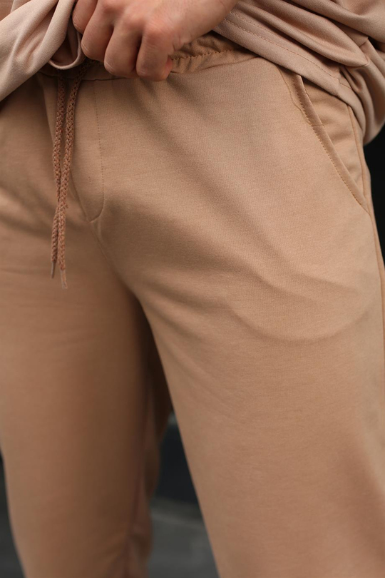 EŞOFMAN ALTI & JOGGERKrem 2 İplik Oversize Kelepçe Paça Eşofman SC