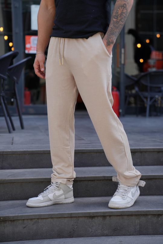 EŞOFMAN ALTI & JOGGERKrem Baggy Burgu Eşofman TK 1012