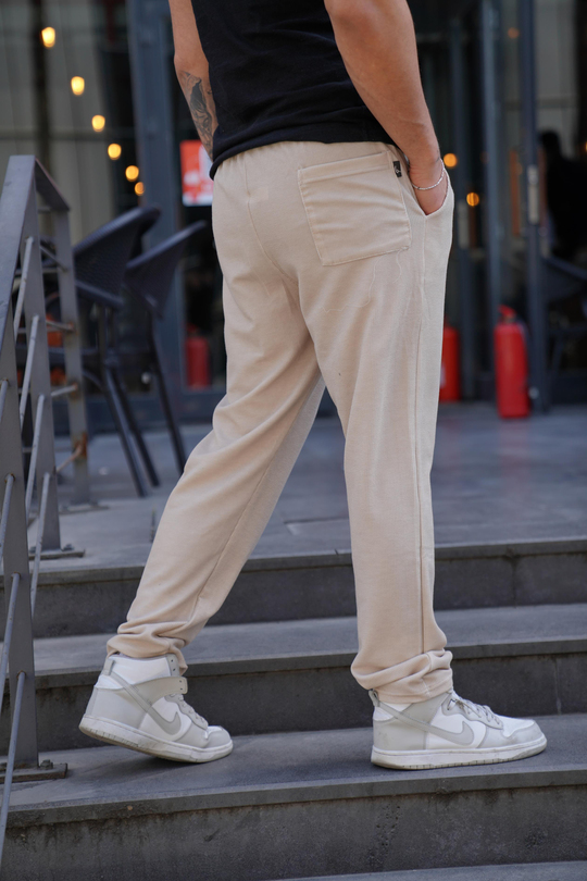EŞOFMAN ALTI & JOGGERKrem Baggy Burgu Eşofman TK 1012