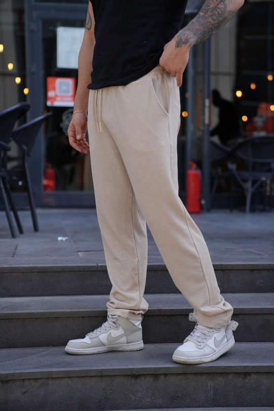 EŞOFMAN ALTI & JOGGERKrem Baggy Burgu Eşofman TK 1012