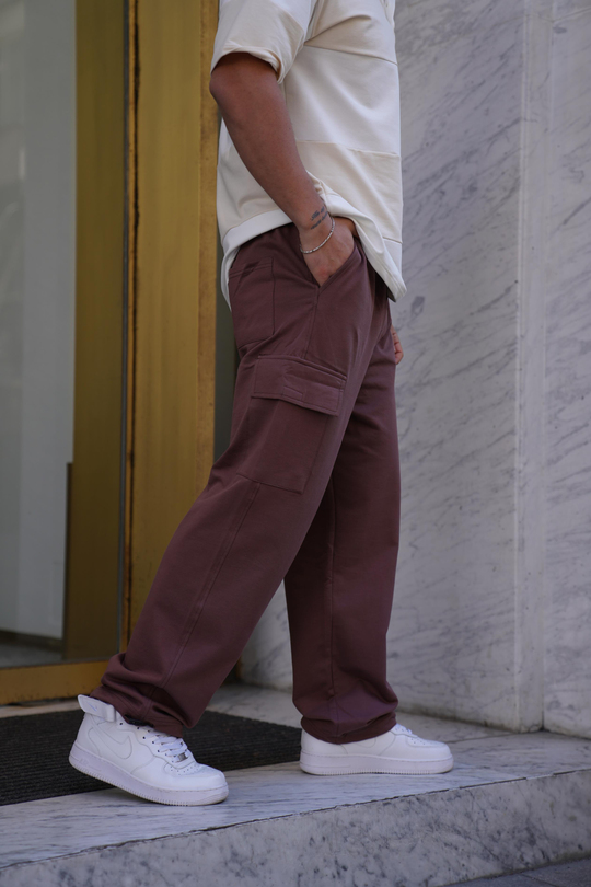 EŞOFMAN ALTIGülkurusu 2 İplik Kargo Cep Stoper Paça Baggy Eşofman MHL