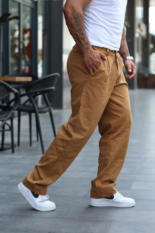 EŞOFMAN ALTITaba Gabardin Belden Kemerli Baggy Kalıp Pantolon VS 30059