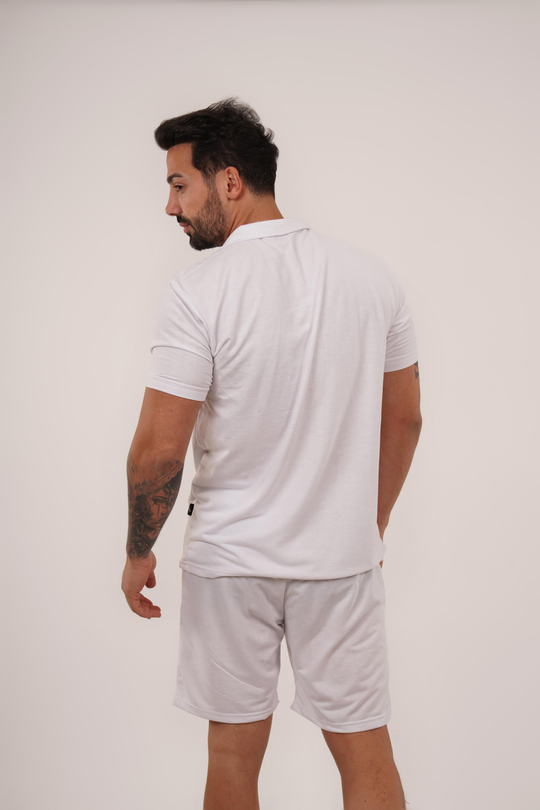 EŞOFMAN TAKIMIBeyaz Polo Yaka Fermuarlı Takım TK 1010